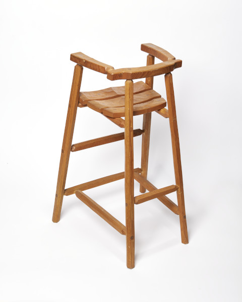 Child's High Chair, Richard La Trobe-Bateman, 1981. © Richard La Trobe-Bateman. Crafts Council Collection: W42. Photo: Jon Stokes. 