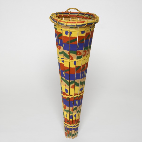 Hanging waste basket, Lois Walpole, 1992-93, Crafts Council Collection: W134. Photo: Todd-White Art Photography.
