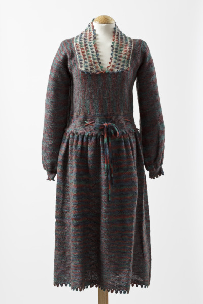 Knitted Dress, Anne Fewlass, 1979, Crafts Council Collection: T37. Photo: John Hammond