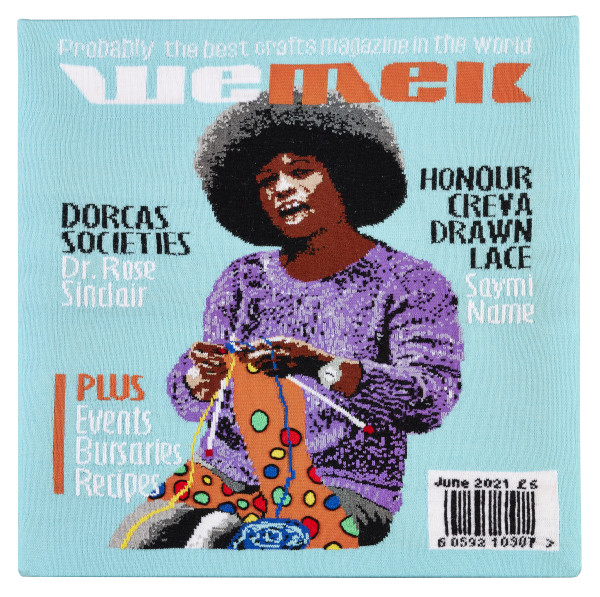 WE MEK Knitted Magazine Cover - Issue One, Lorna Hamilton-Brown, 2021, © Lorna Hamilton-Brown, Crafts Council Collection: 2023.8. Photo: Stokes Photo Ltd.