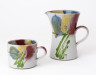 1 Pint Jug - Poppy Design and 1/3 Pint Mug - Poppy Design, Dartington Pottery, 1984, Crafts Council Collection: P362b and P362a. 