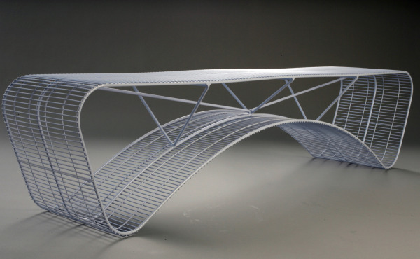 Wire Frame Reversible Bench, Shin Azumi, 2006, Crafts Council Collecton: W156. Photo: Heini Schneebeli.