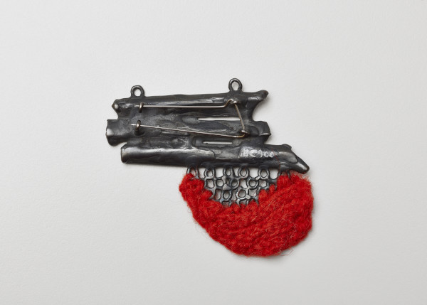 Crocheted brooch, Lina Peterson, 2008. Crafts Council Collection: HC400. Photo: Stokes Photo Ltd. 