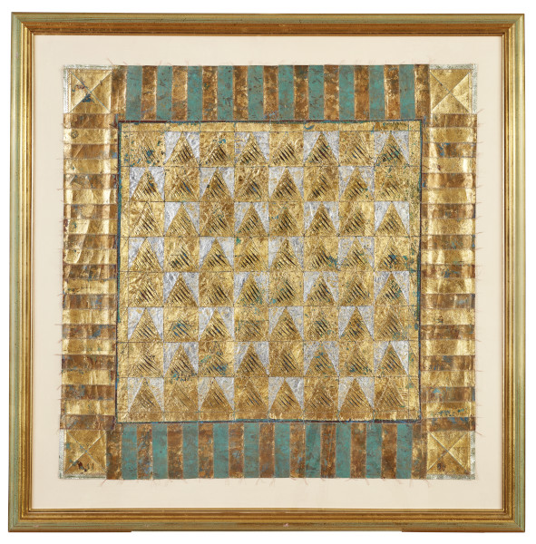Chequerboard - Mixed Media Wallhanging, Helyne Jennings, 1985, © Helyne Jennings, Crafts Council Collection: T79. Photo: Stokes Photo Ltd.