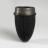 Black And Silver African Strap Vase, Anna Dickinson, 1992, Crafts Council Collection: G69. Photo: Todd-White Art Photography.