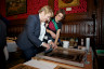 Live screen-printing event at Education Manifesto launch at the House of Commons. Photo: Sophie Mutevelian. 